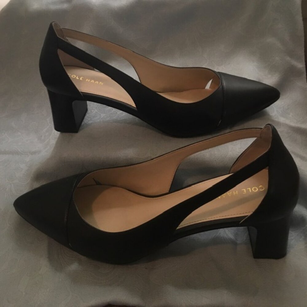 Peek-a-boo shoes from Cole Haan Black Leather Pumps with 2-inch heels